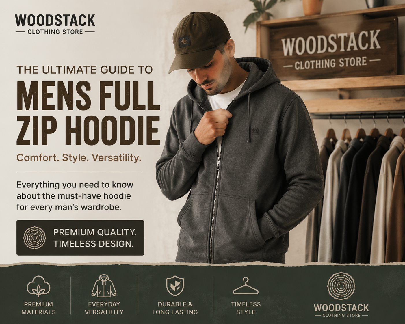 Elevate Your Wardrobe with the Perfect Mens Full Zip Hoodie