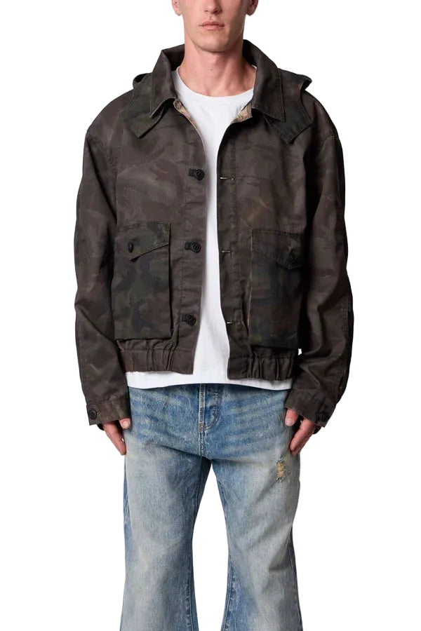 MNML-OVERDYED HOODED JACKET
