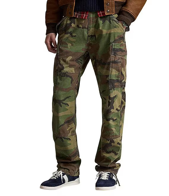 Classic Fit Camo Canvas Cargo Pant