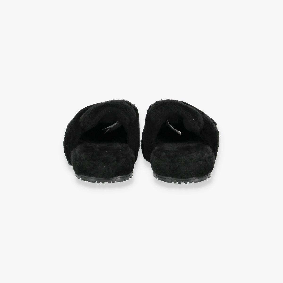 Fluff It Black Slippers