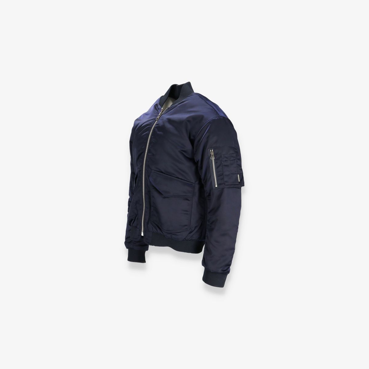 Padded Satin Bomber Jacket