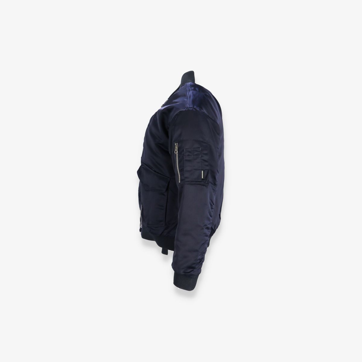 Padded Satin Bomber Jacket