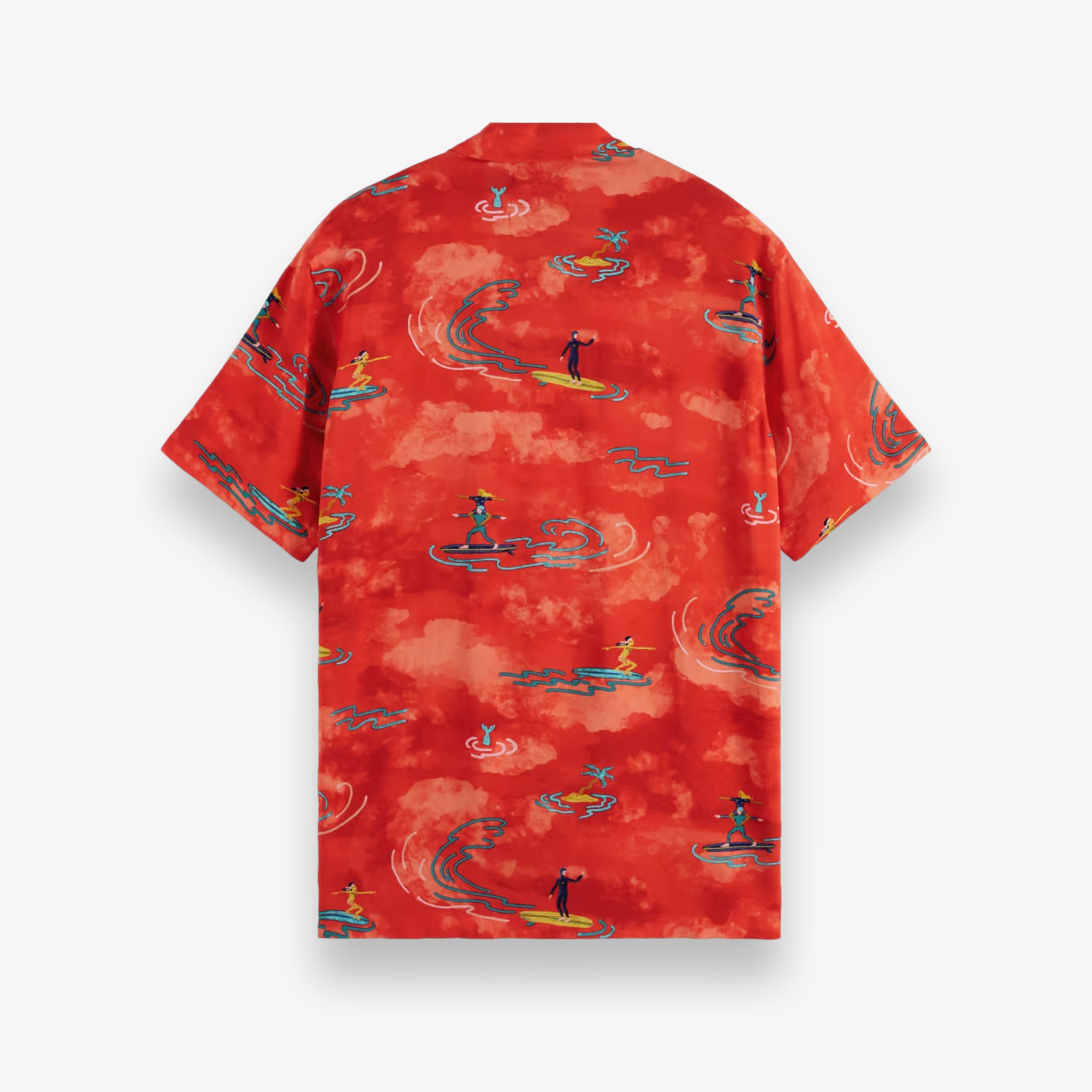 Printed Viscose Short Sleeve Shirt