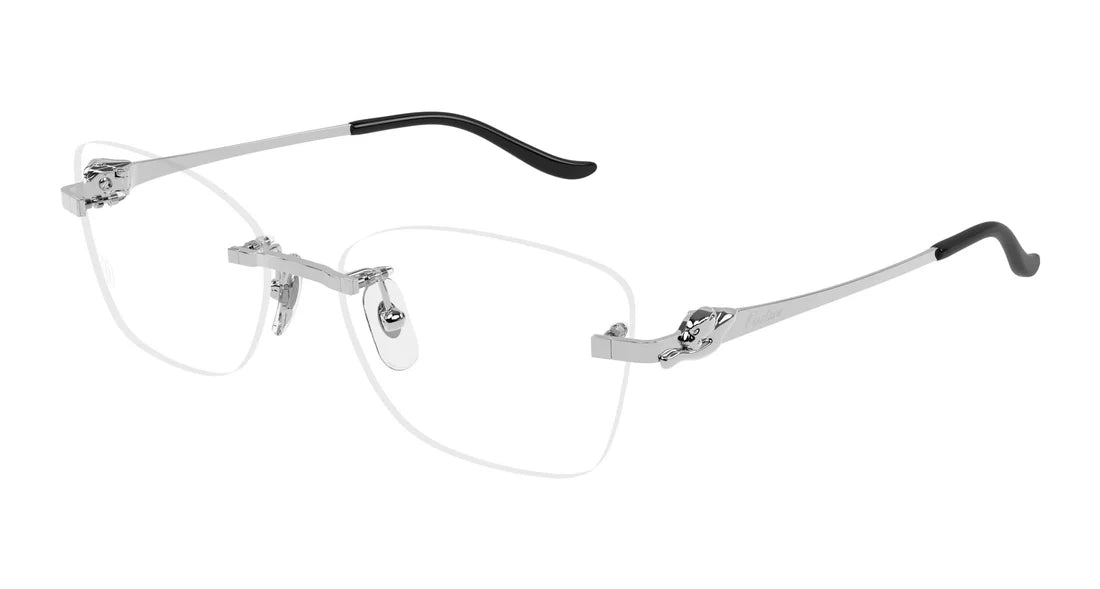 CARTIER- Rimless Silver Pant Grey Lens Sunglesses
