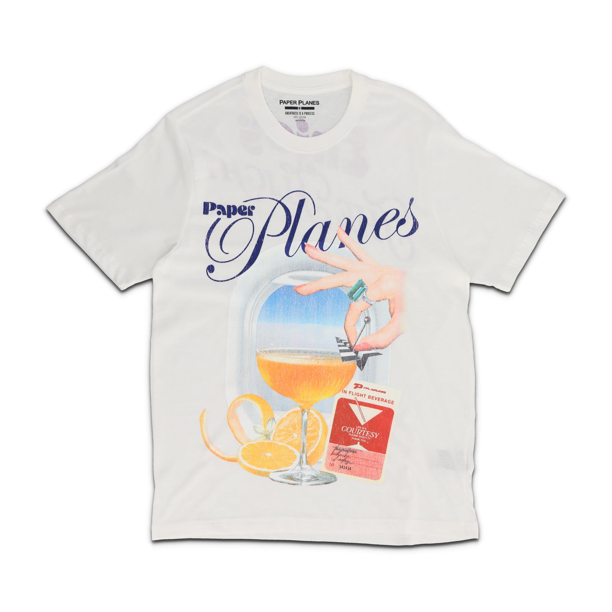 In Flight Cocktail Tee White