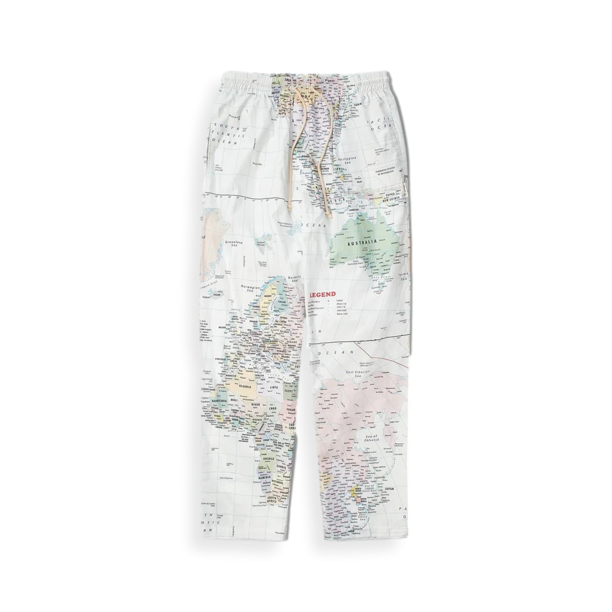 Map Print Leisurely Travel Pant