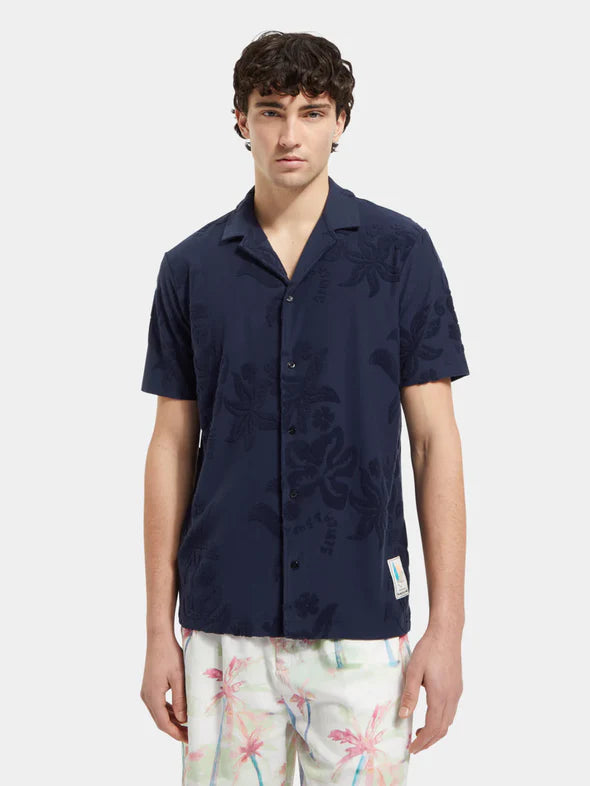 Terry Jacquard Short Sleeve Shirt