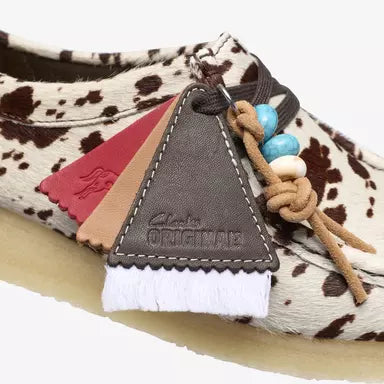 Clarks-Wallabee Brown Cow Print