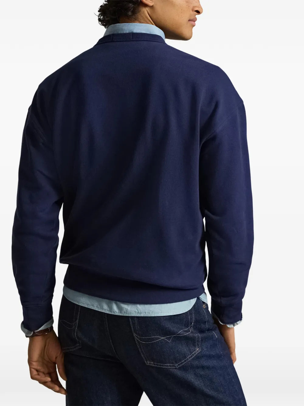 Ralph Lauren-Relaxed Fit Fleece Graphic Sweatshirt-Navy
