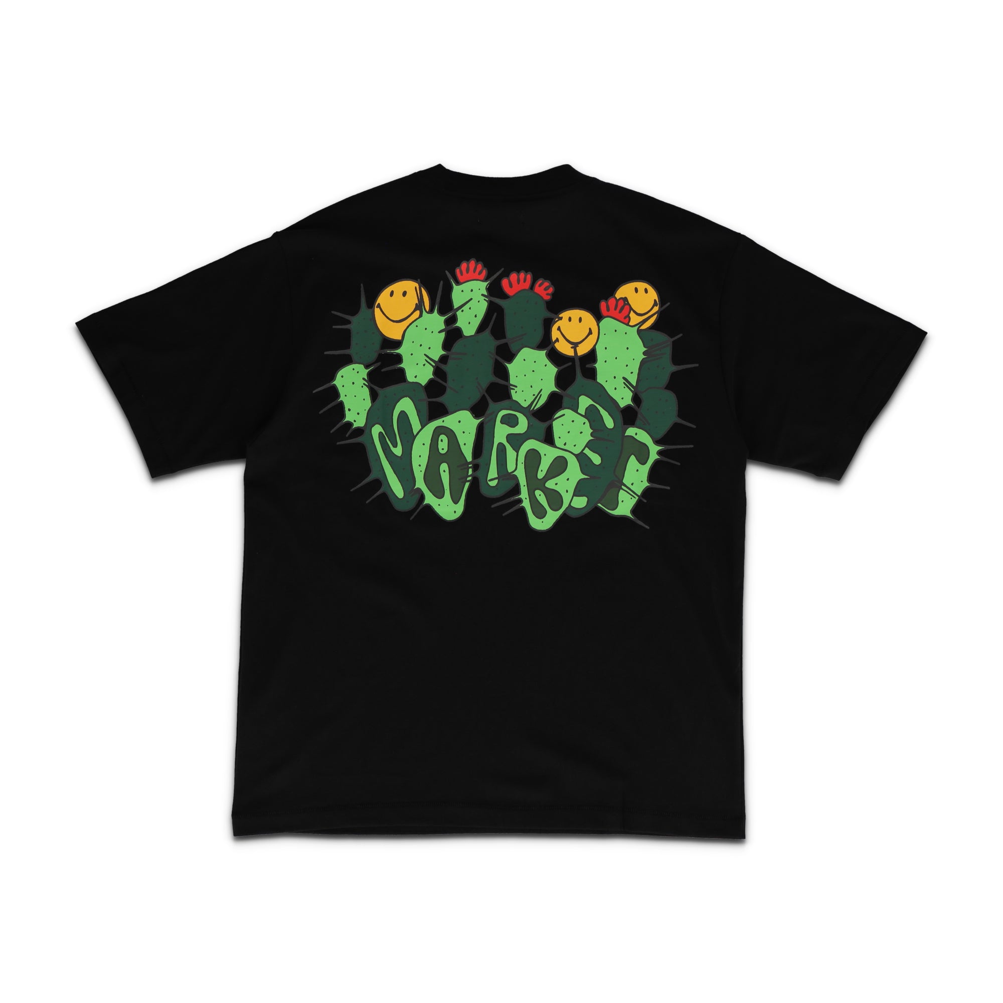 Smiley Cactus T shirt Black
