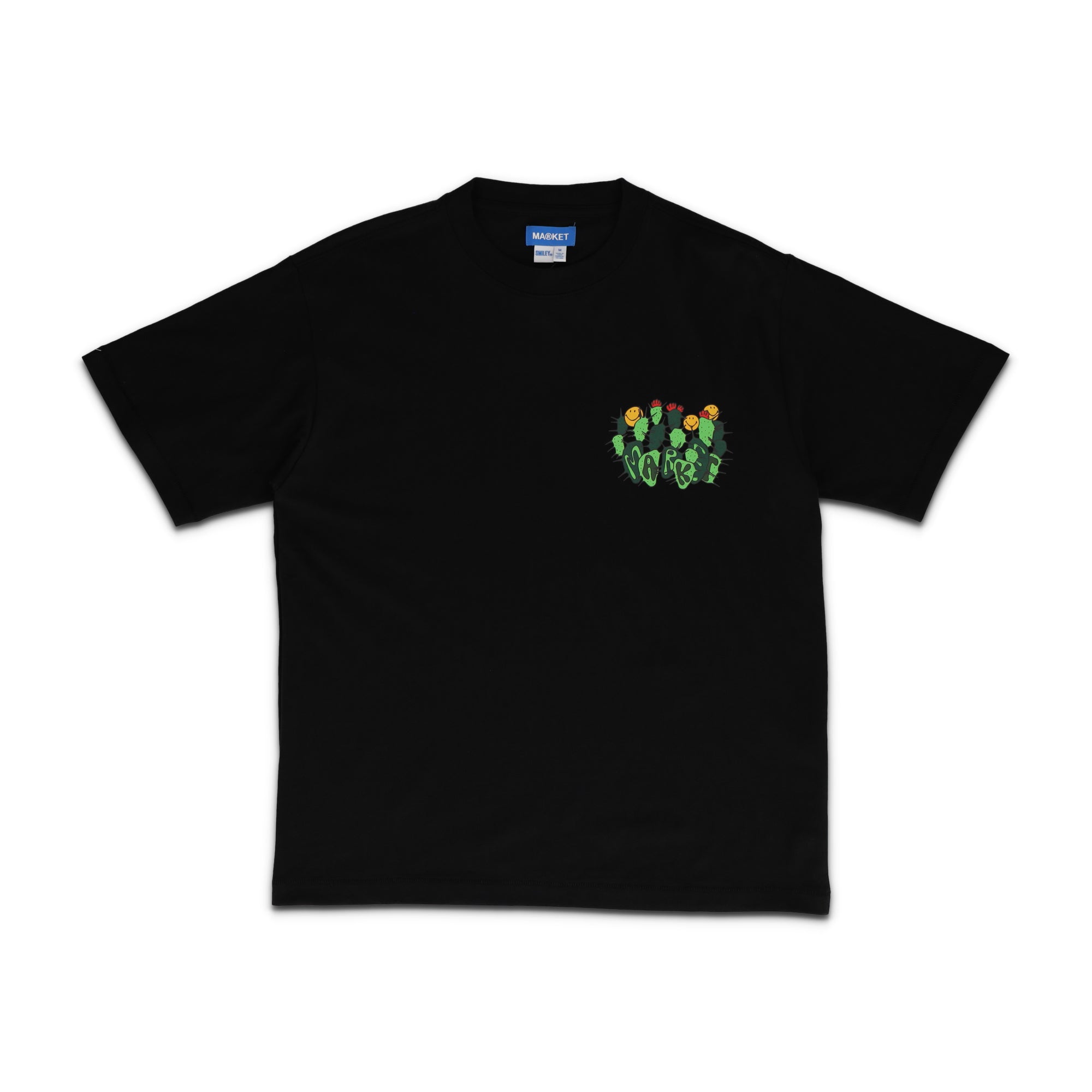 Smiley Cactus T shirt Black
