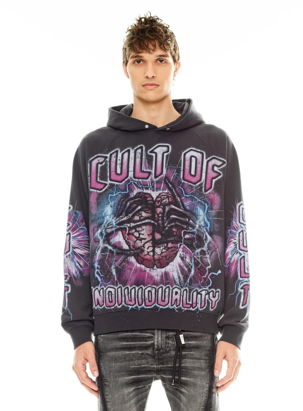Vintage Charcoal Pullover Hoodie