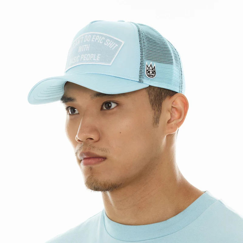 CULT MESH TRUCKER HAT WITH SATIN "EPIC SHIT"