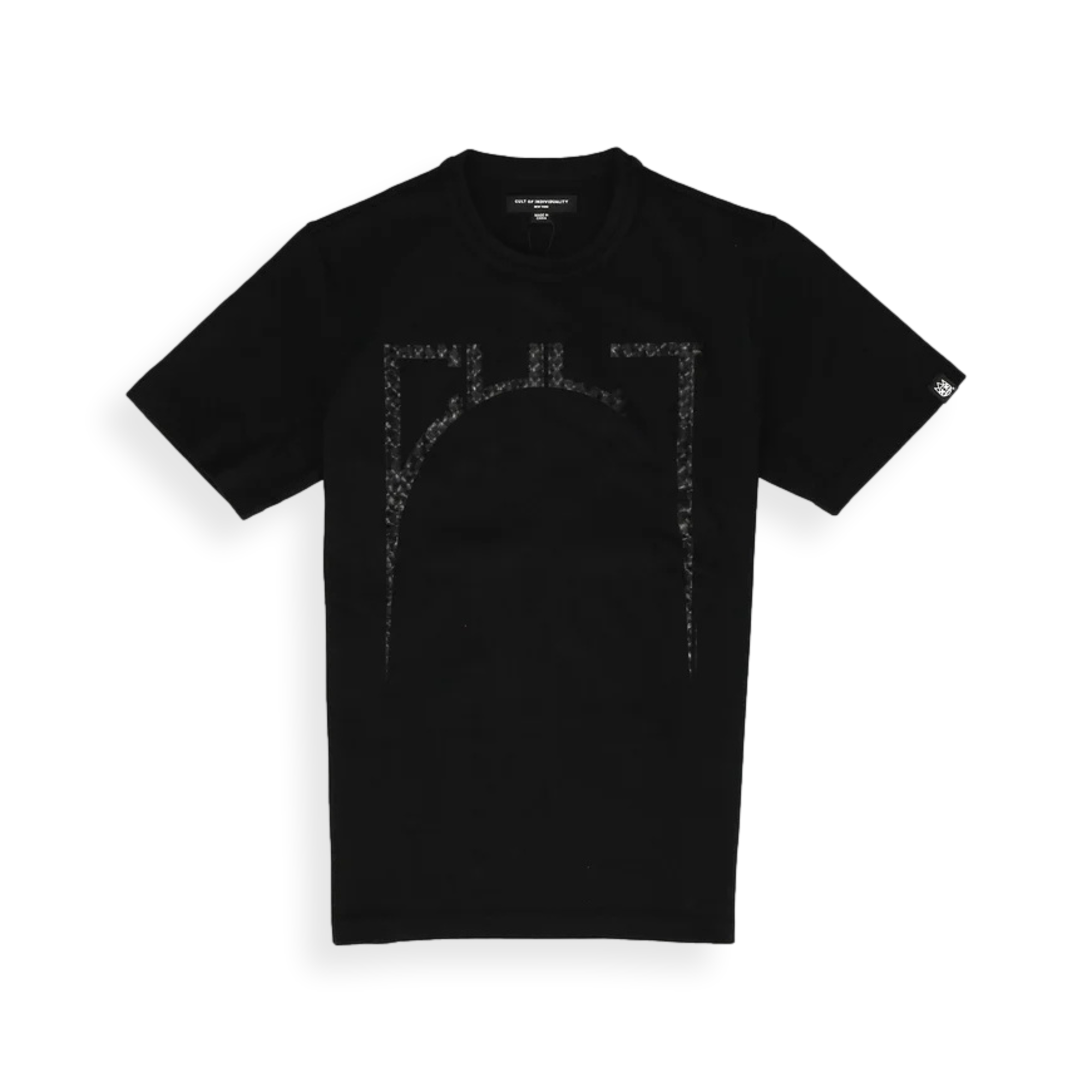 Short Sleeve Crewneck Metal Logo Tee