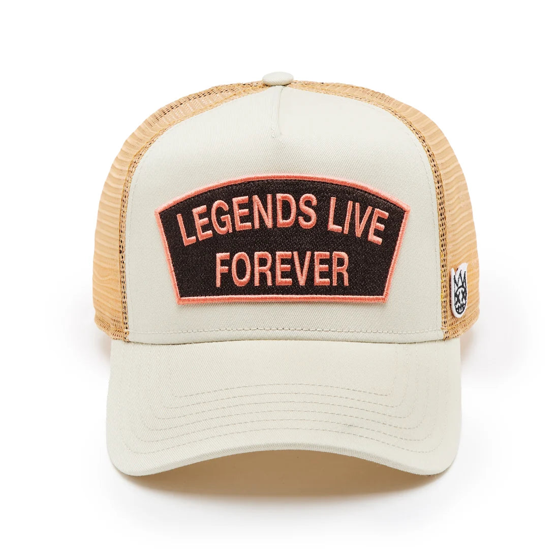 LOGO MESH BACK "LEGENDS LIVE FOREVER" TRUCKER HAT