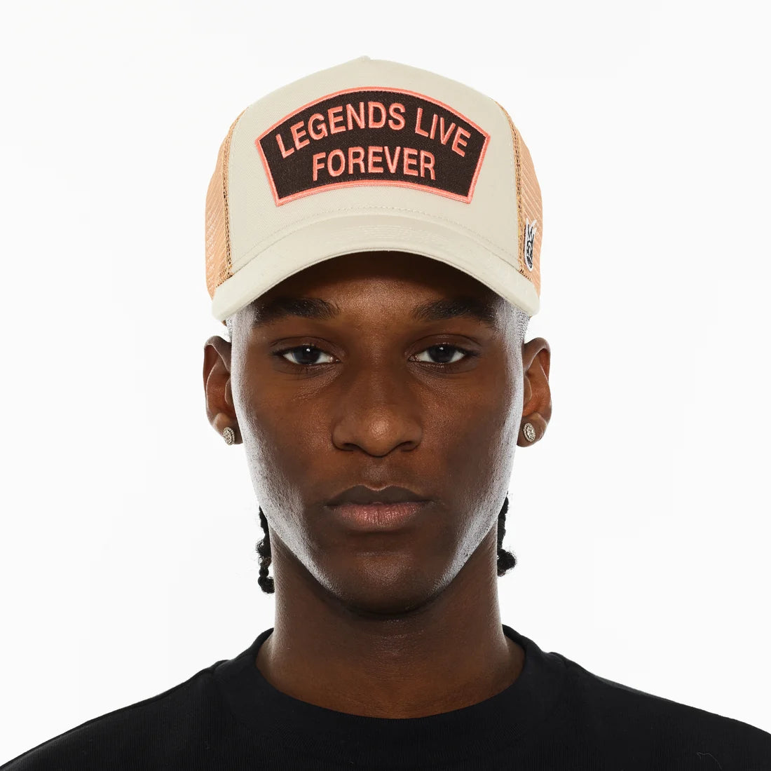 LOGO MESH BACK "LEGENDS LIVE FOREVER" TRUCKER HAT