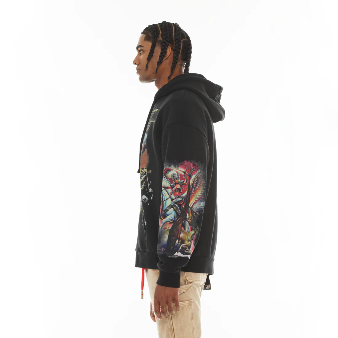 Cult of Individuality-HORSEMAN ZIP NOVELTY HOODIE