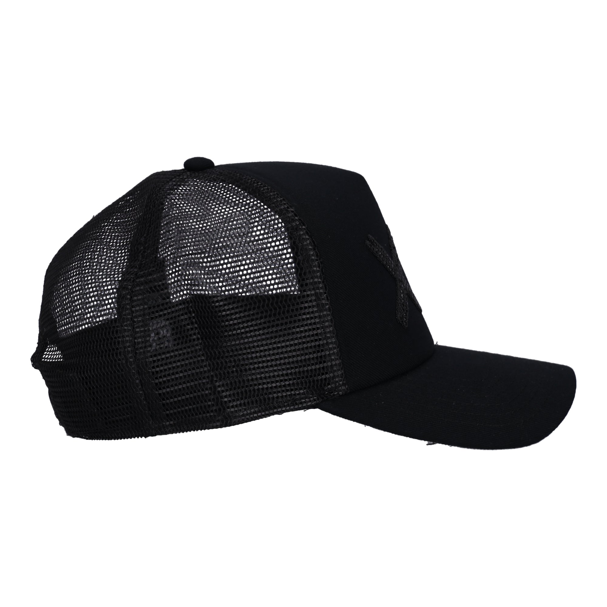 Black Crystals XX Logo Mesh Trucker Hat