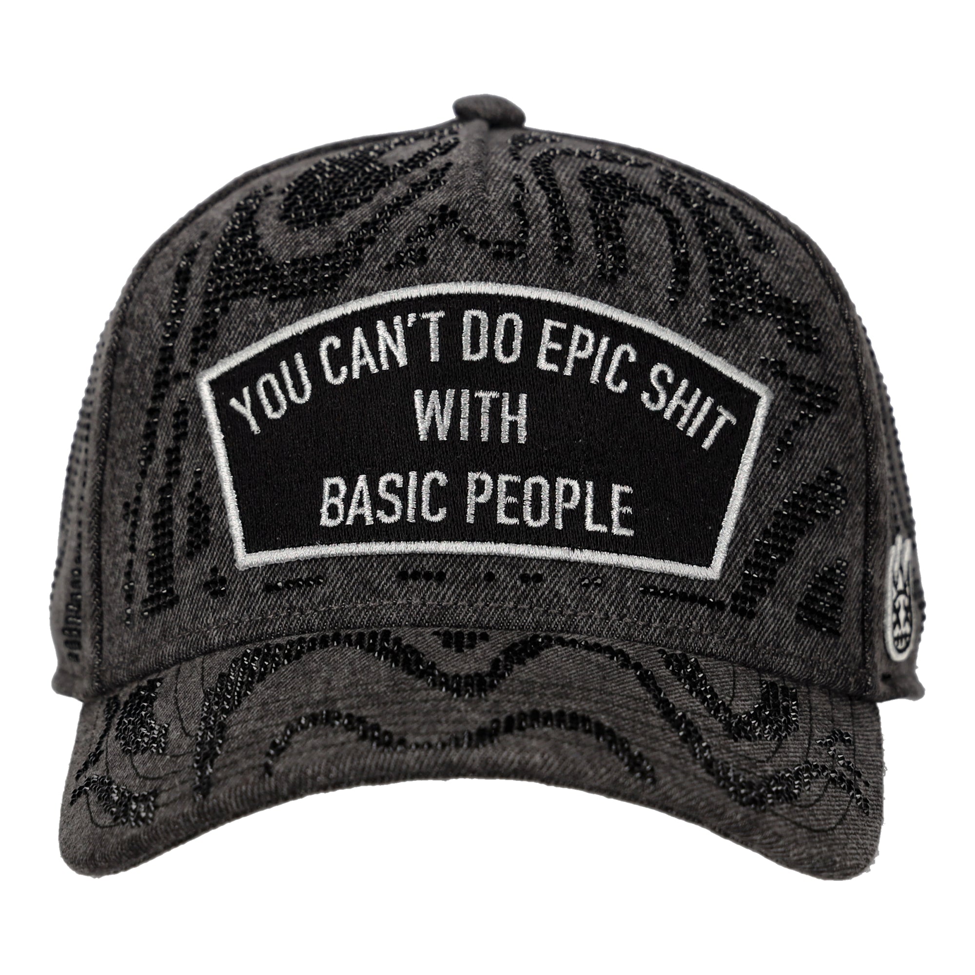 Epic Shit Swirl Crystals 5 Panel A Frame Trucker Hat