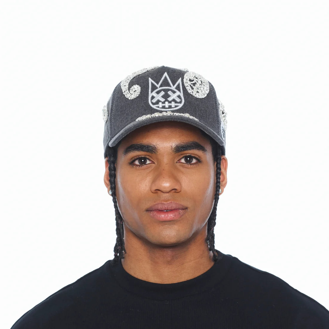 Cult Of Individuality-PAISLEY PANEL A-FRAME TRUCKER HAT-Black