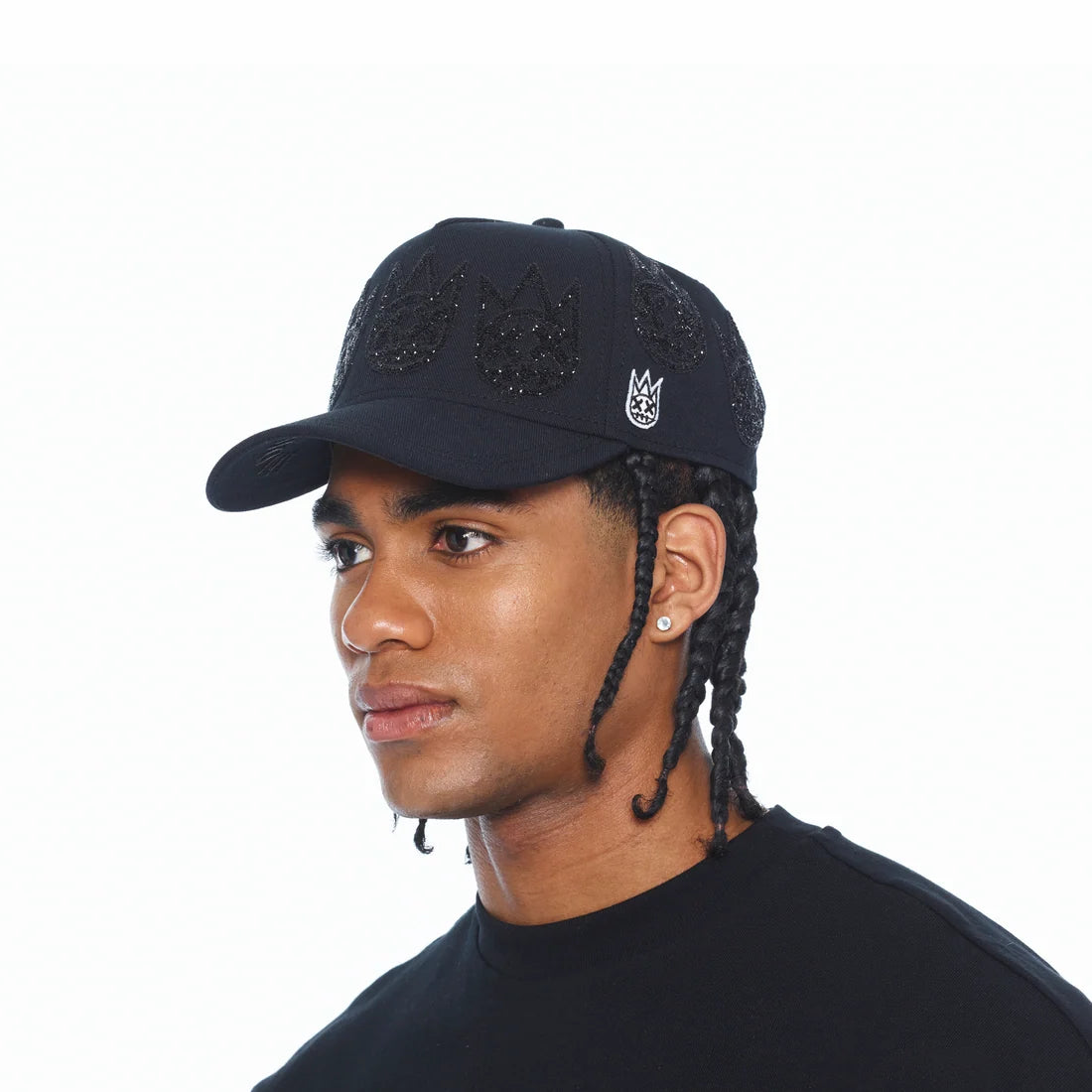 Cult X El Alfa A Frame Hat "Multi Black Crystal Logo" In Black