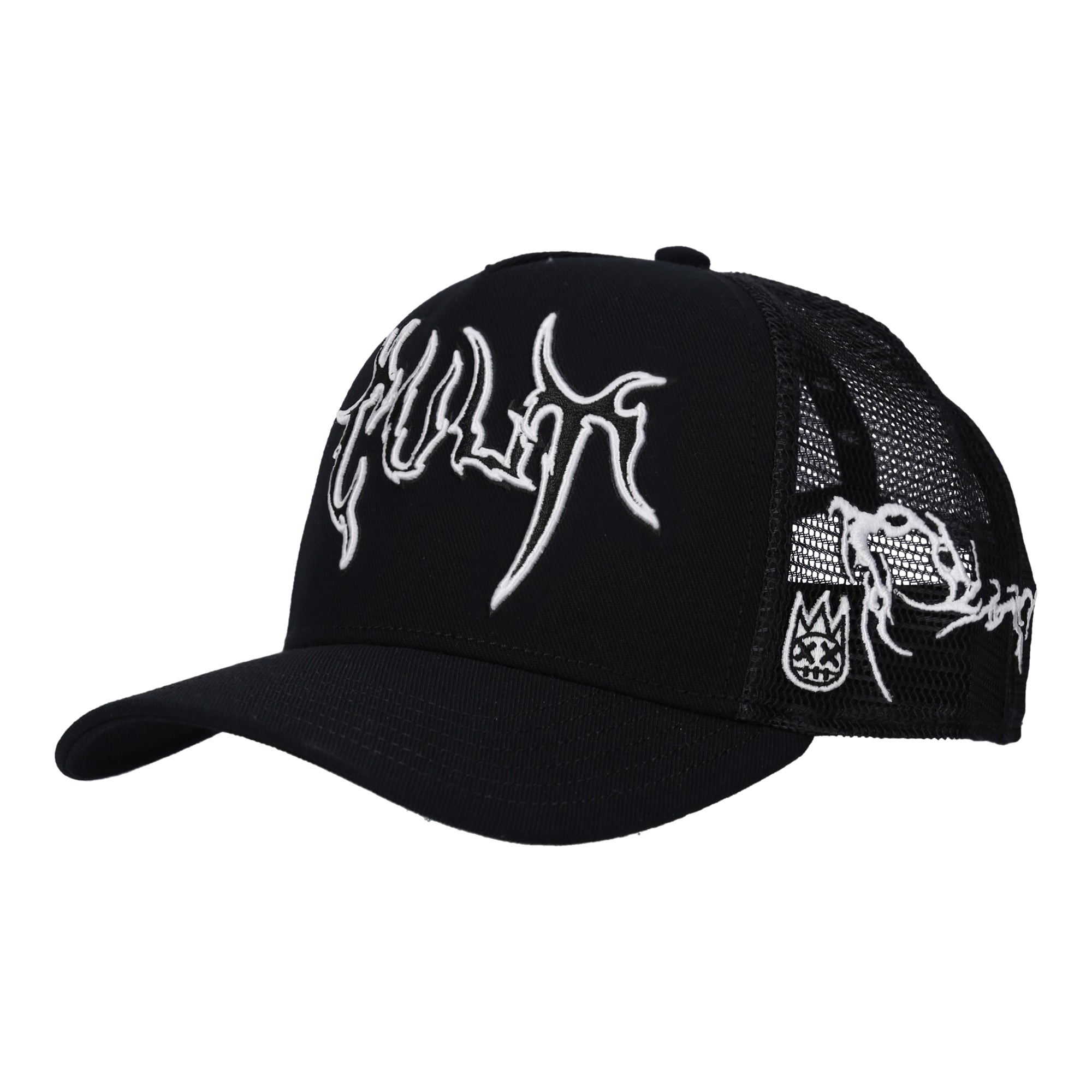 Raven Mesh Back Trucker Black Hat