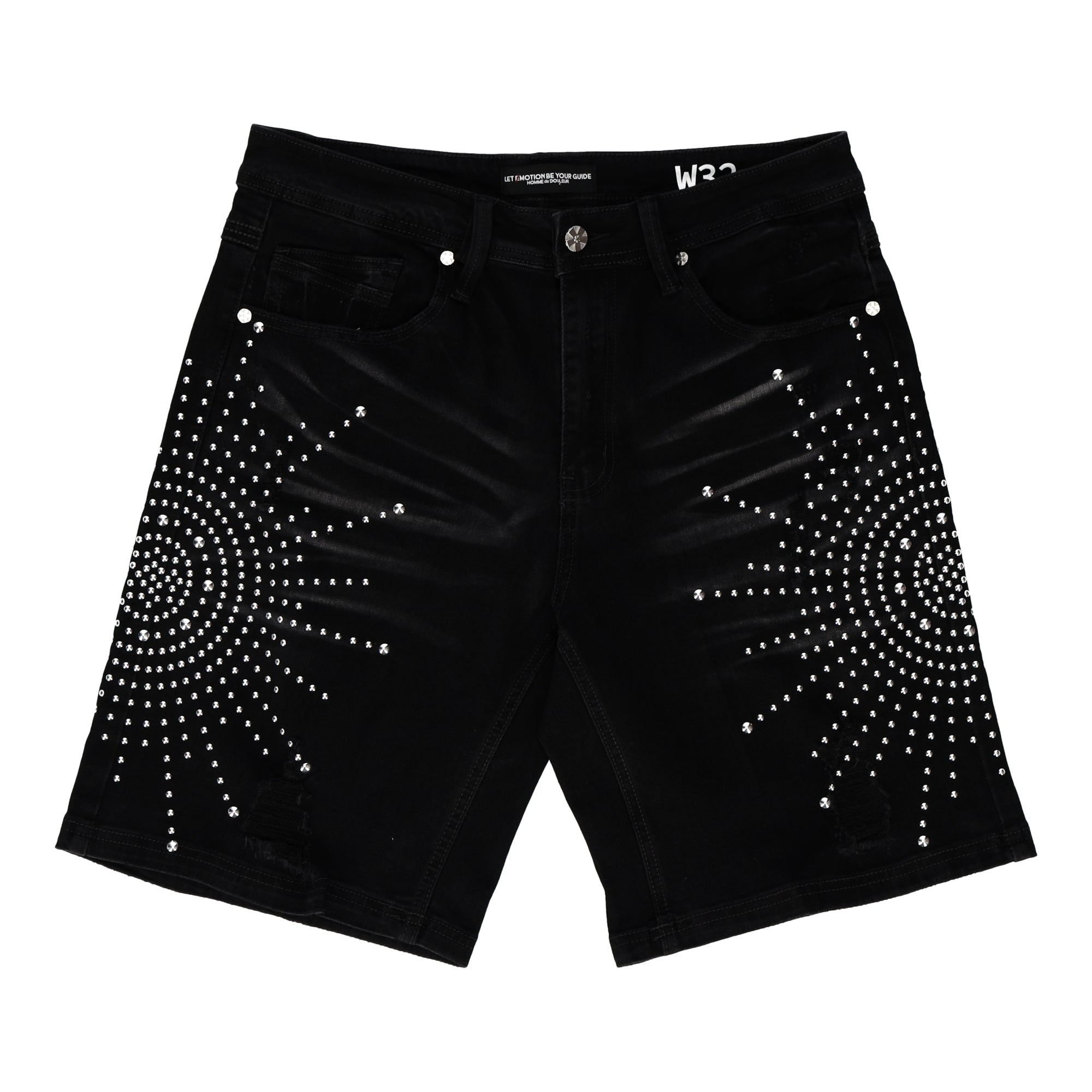 Studded Burst Black Short