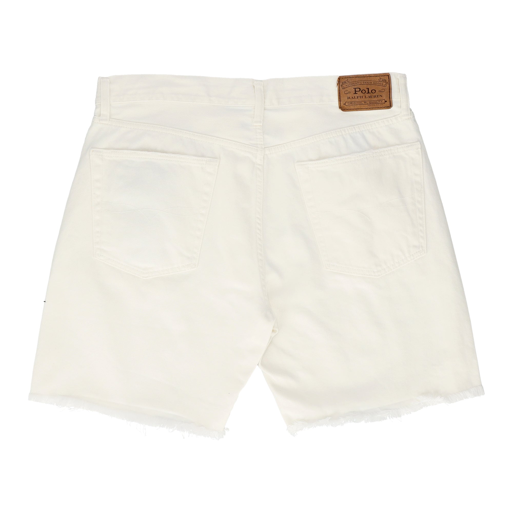 Vintage Classic 5 Pocket Cut Off White Denim Shorts