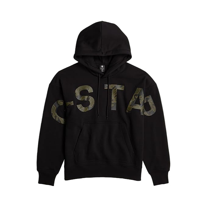 Embro Print Loose Pullover Hoodie