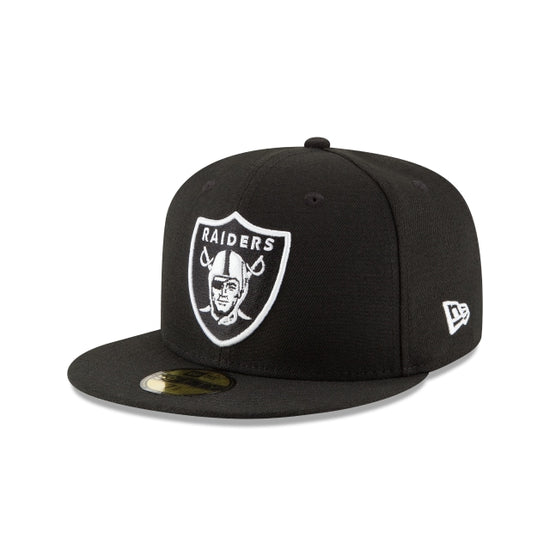 Las Vegas Raiders  Black & White 59Fifty Fitted Hat
