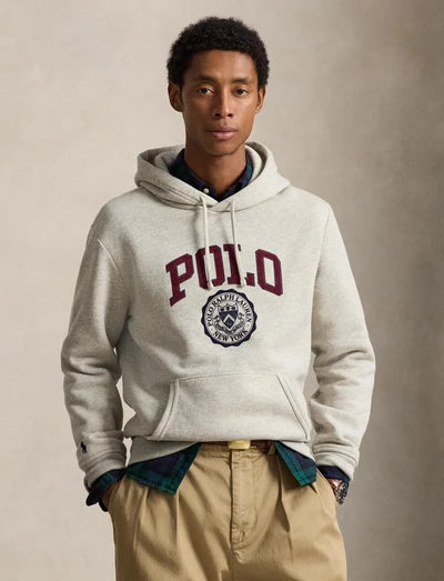 logo fleece hoodie
