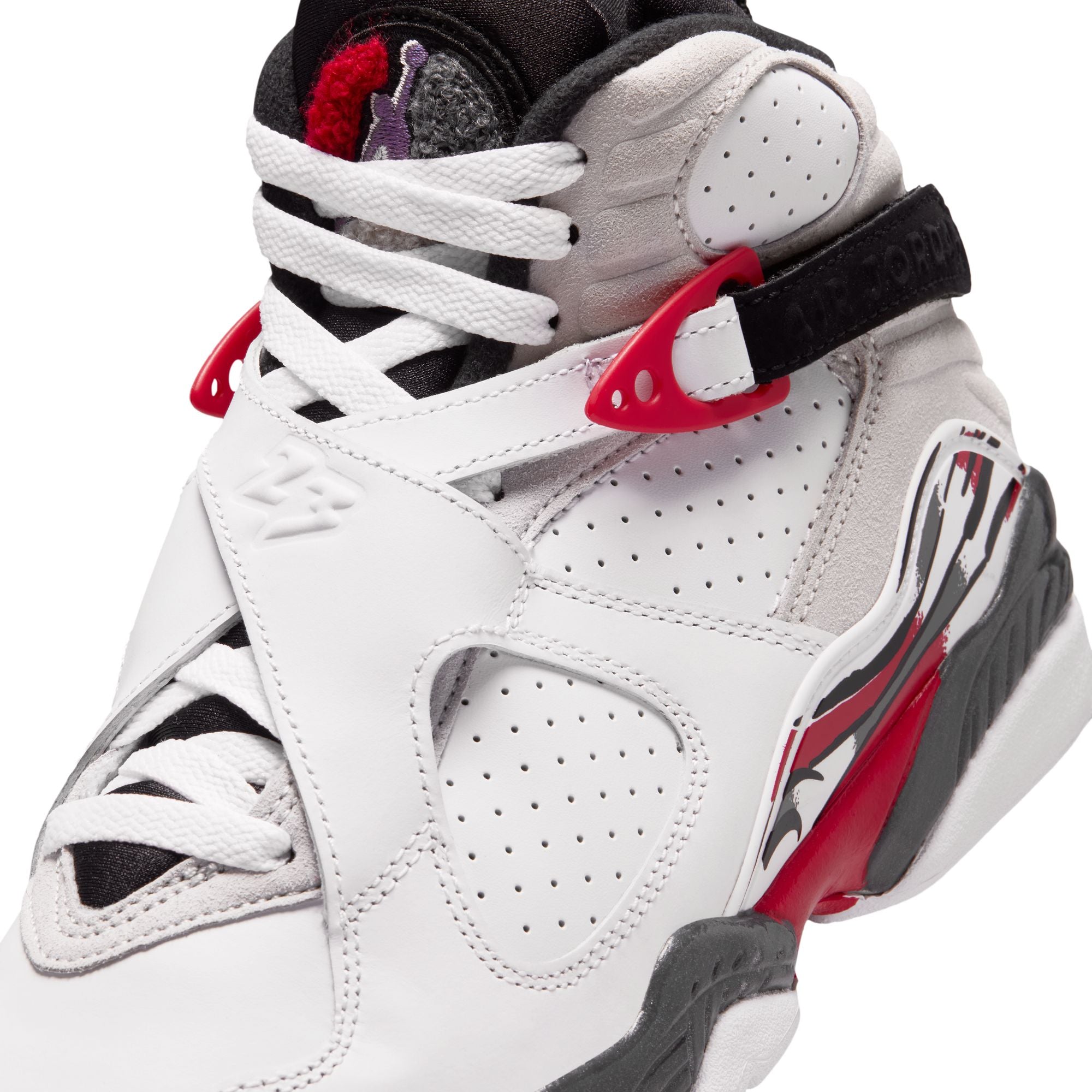 Air Jordan 8 Retro White and True Red GS