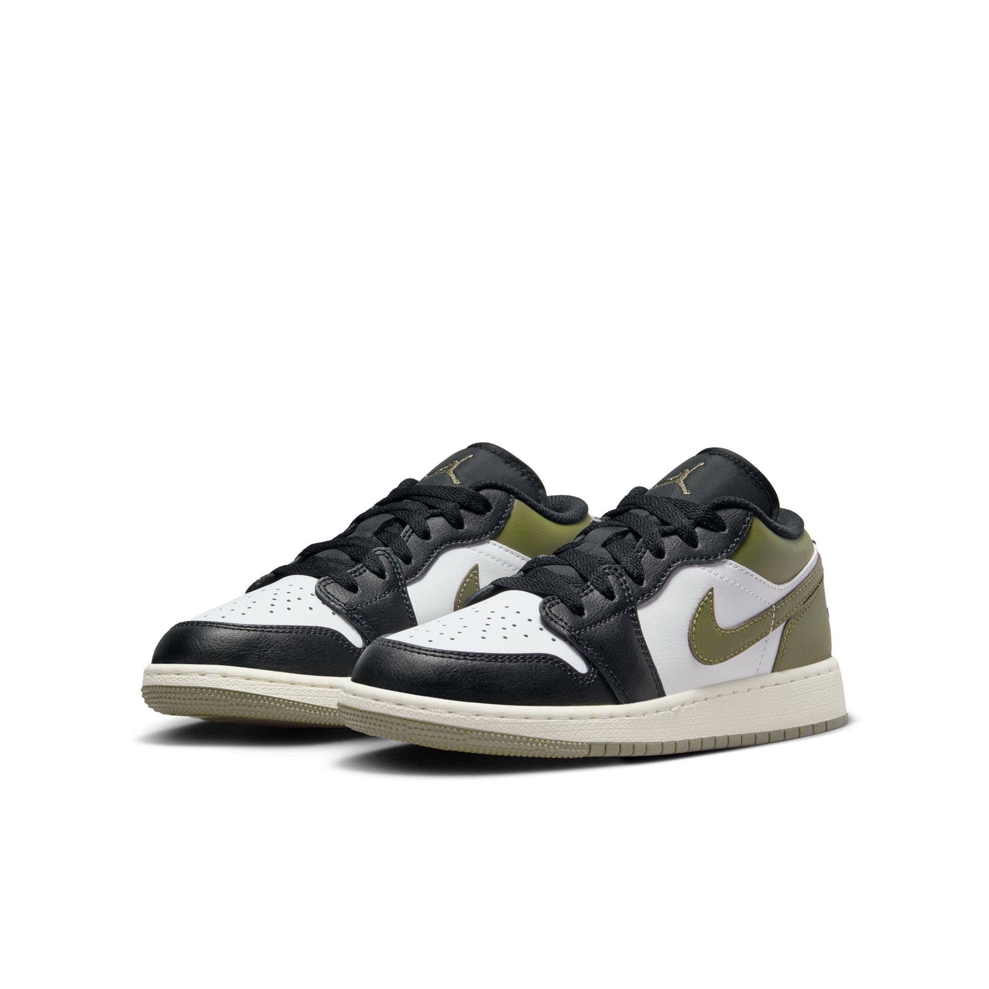 Jordan 1 Low Black Toe Medium Olive GS
