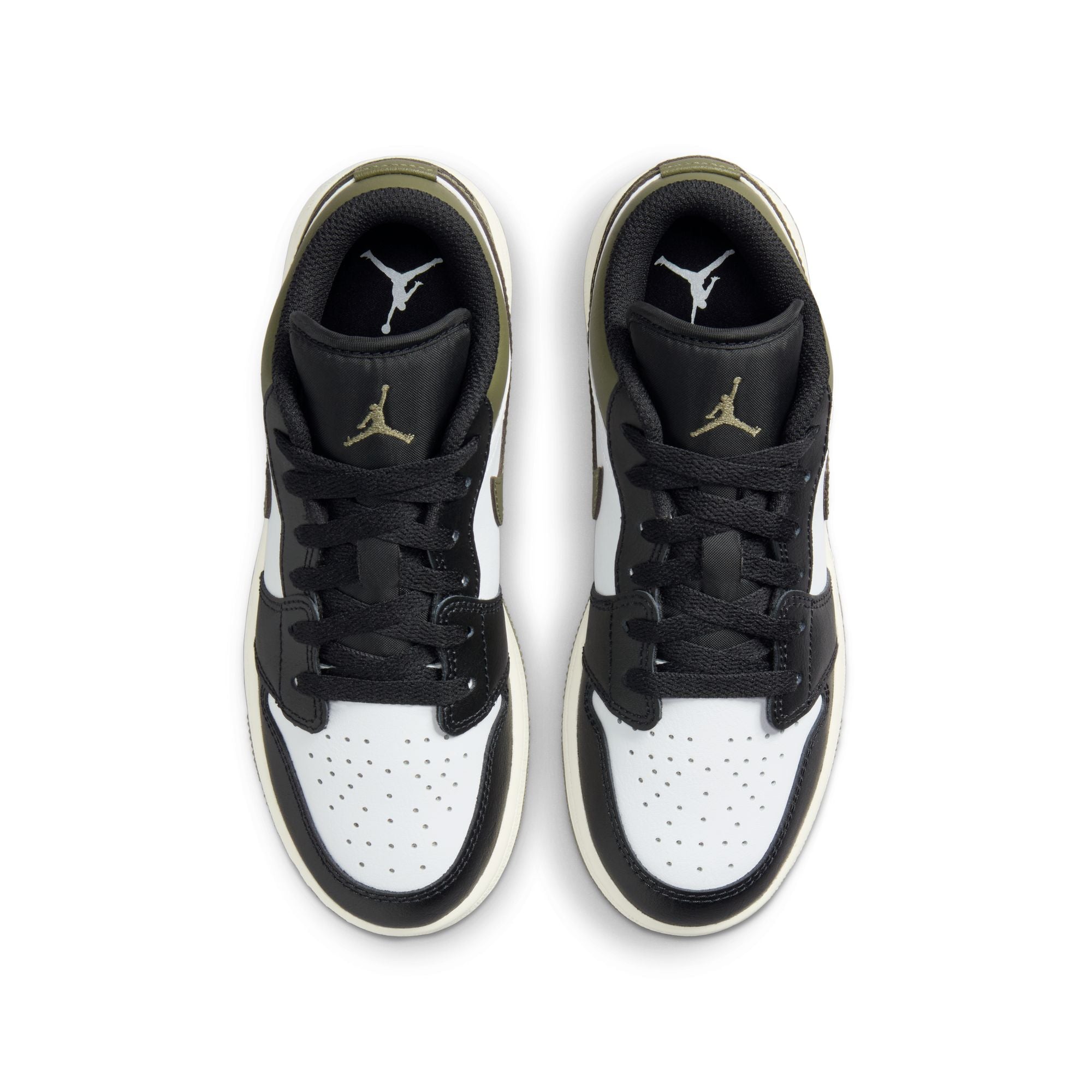 Jordan 1 Low Black Toe Medium Olive GS