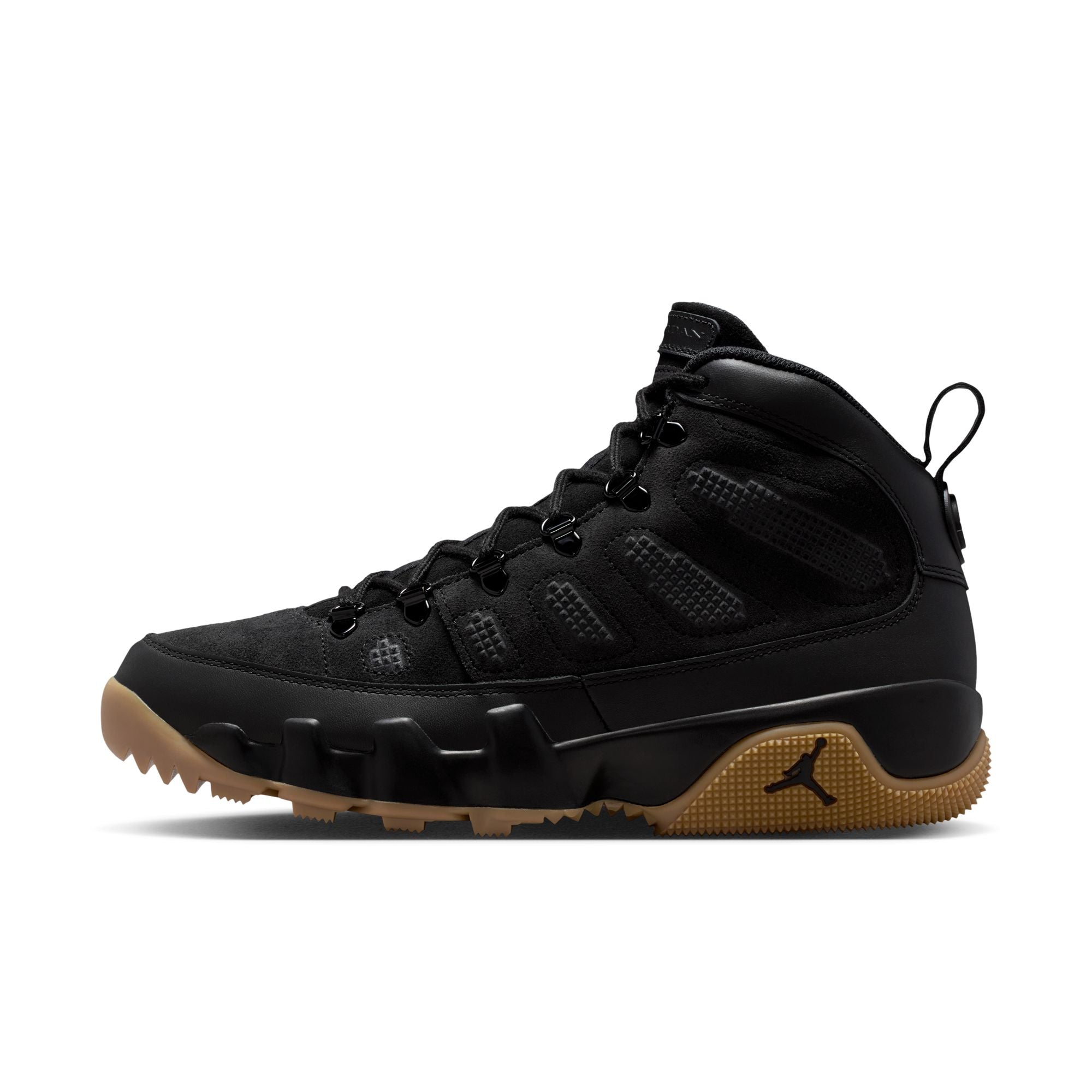 Air Jordan 9 Retro Black and Gum Light Brown Boot
