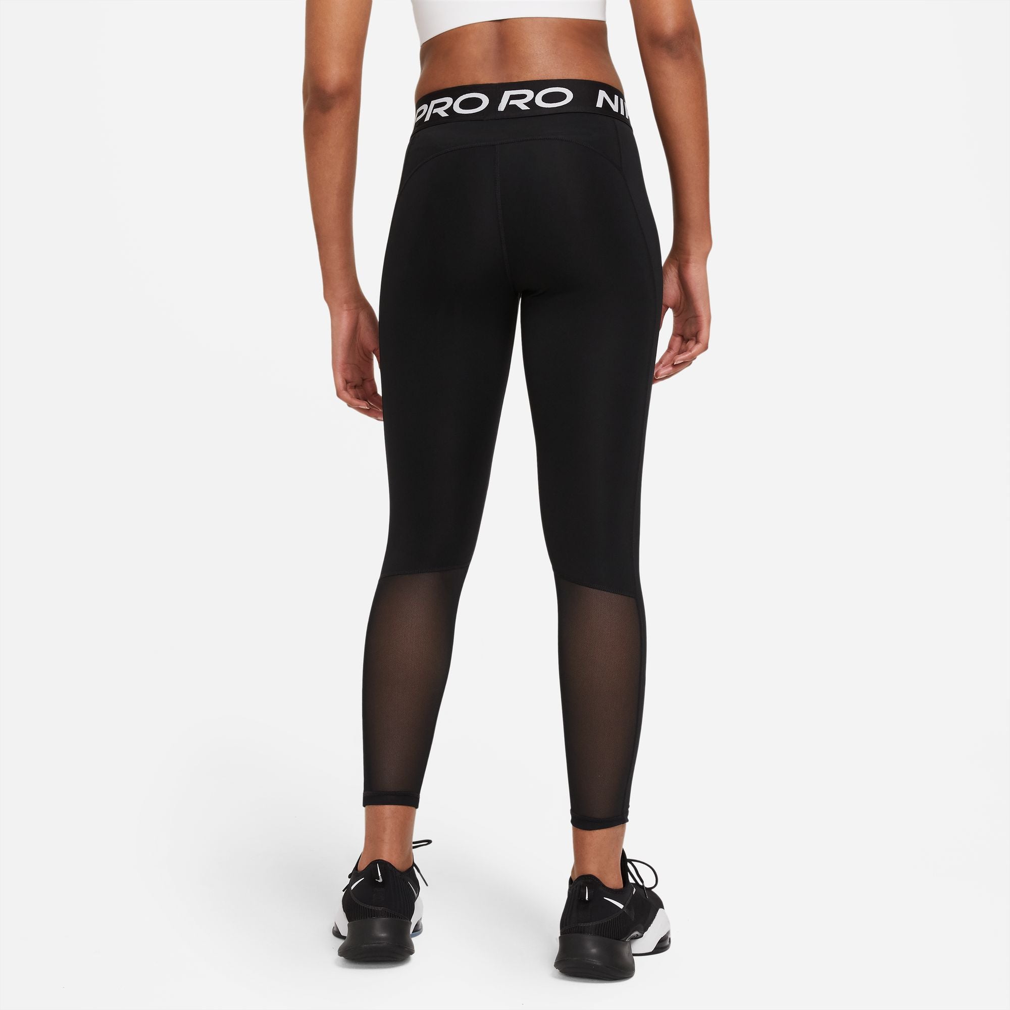 Mid-Rise Mesh-Paneled Leggings
