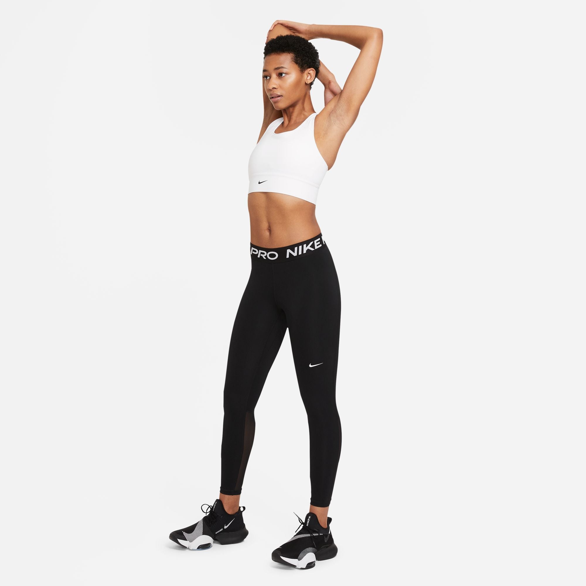 Mid-Rise Mesh-Paneled Leggings