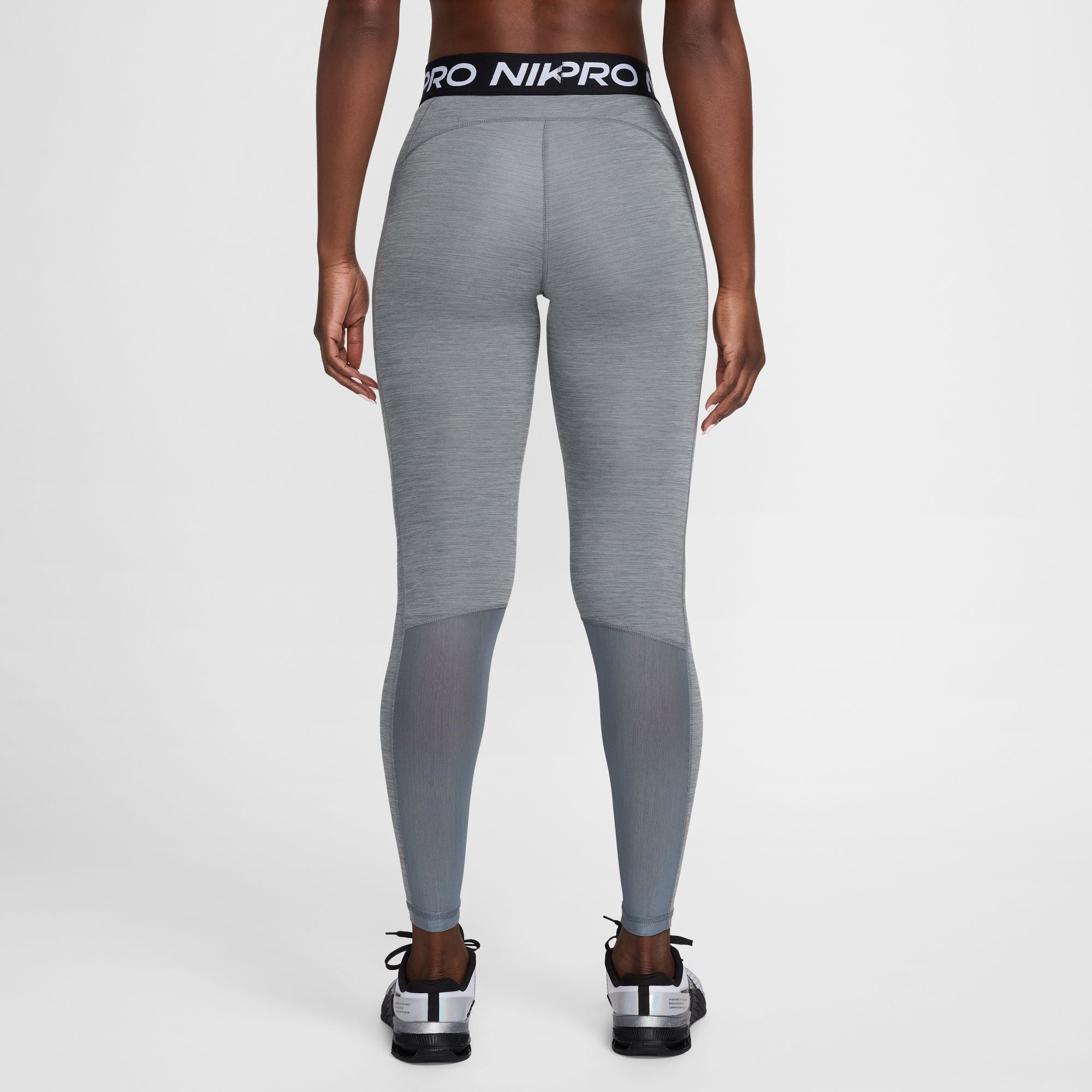 Mid-Rise Mesh-Pan Leggings