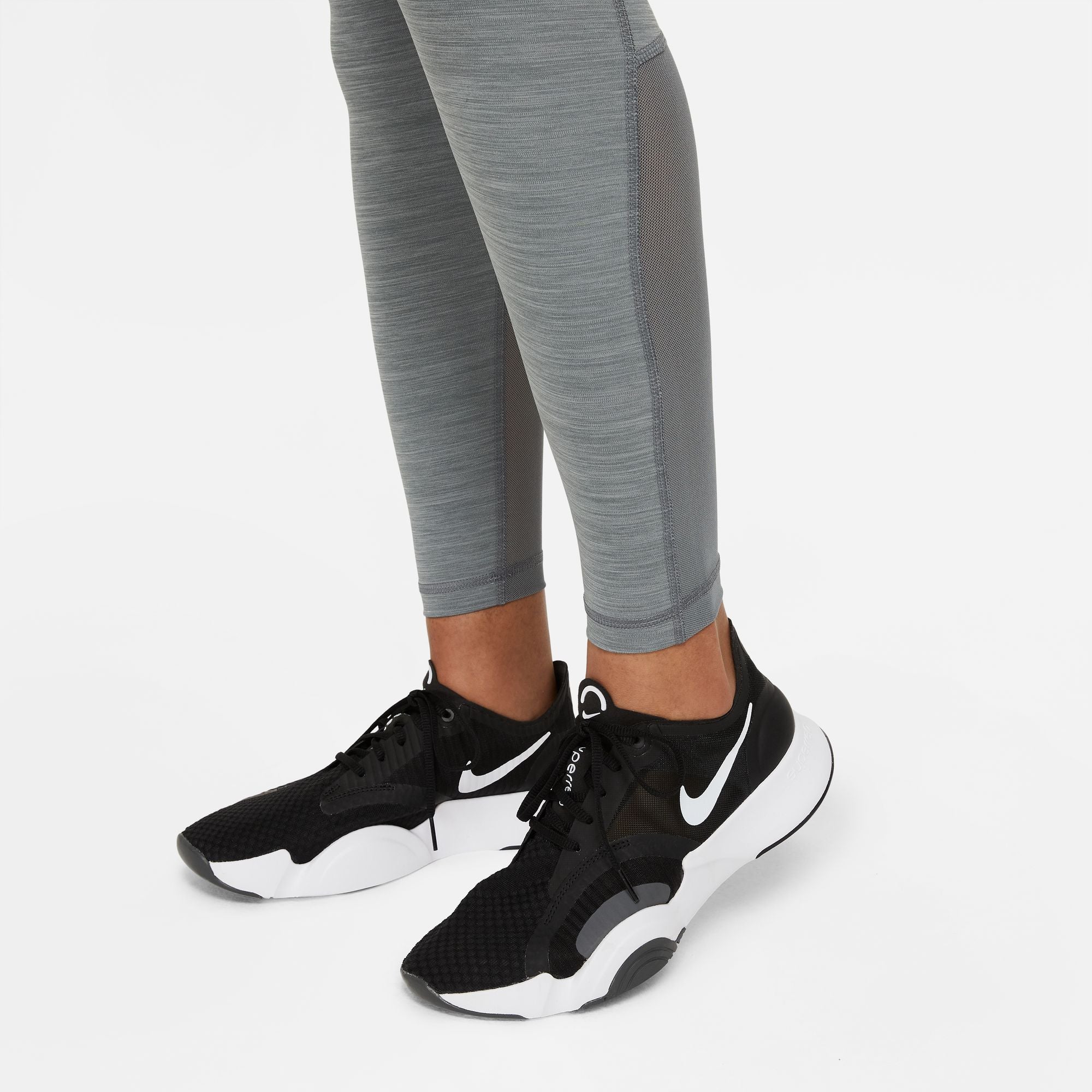 Mid-Rise Mesh-Pan Leggings