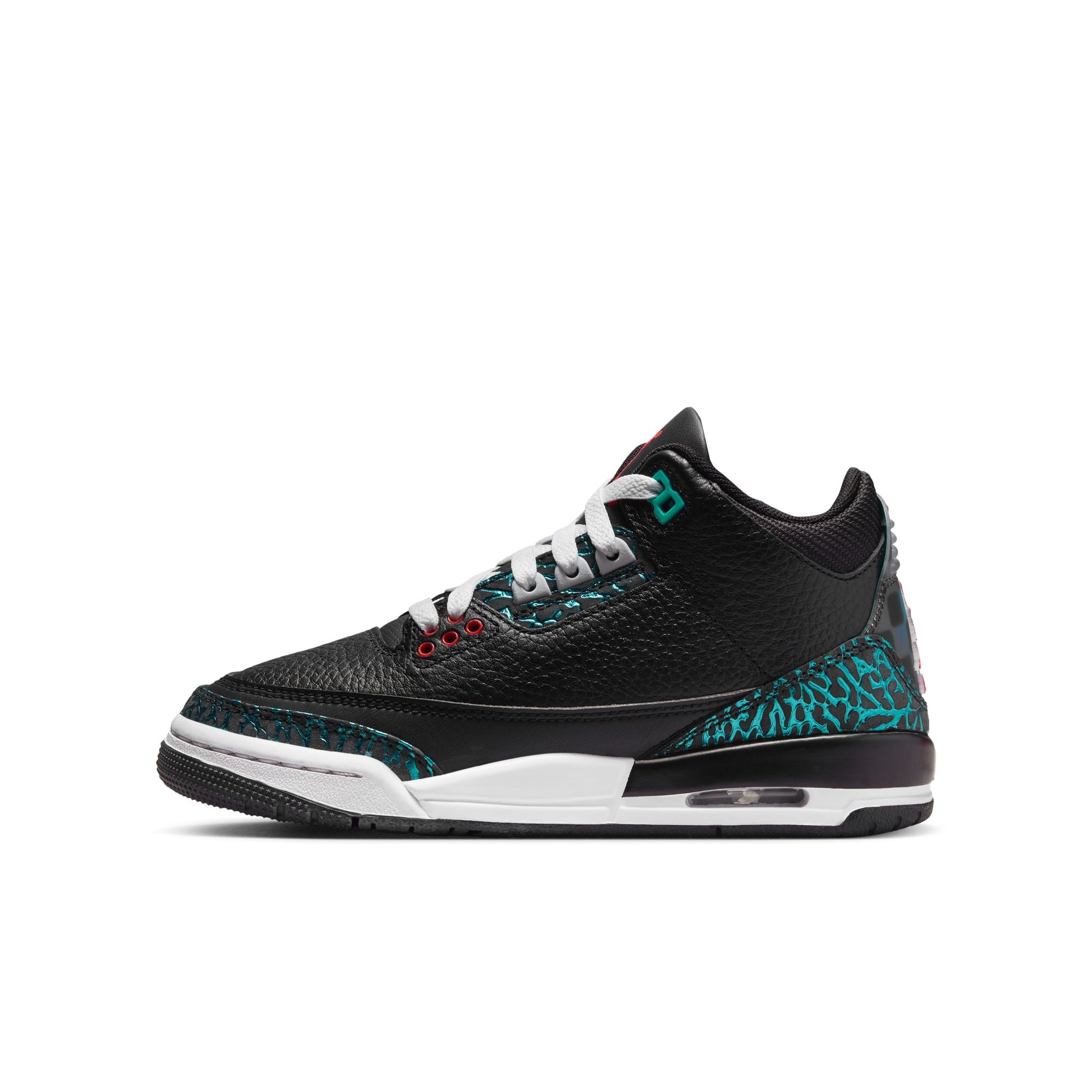 GIRLS AIR JORDAN 3 RETRO GS 441140-101 WHITE/CRIMSON-WOLF