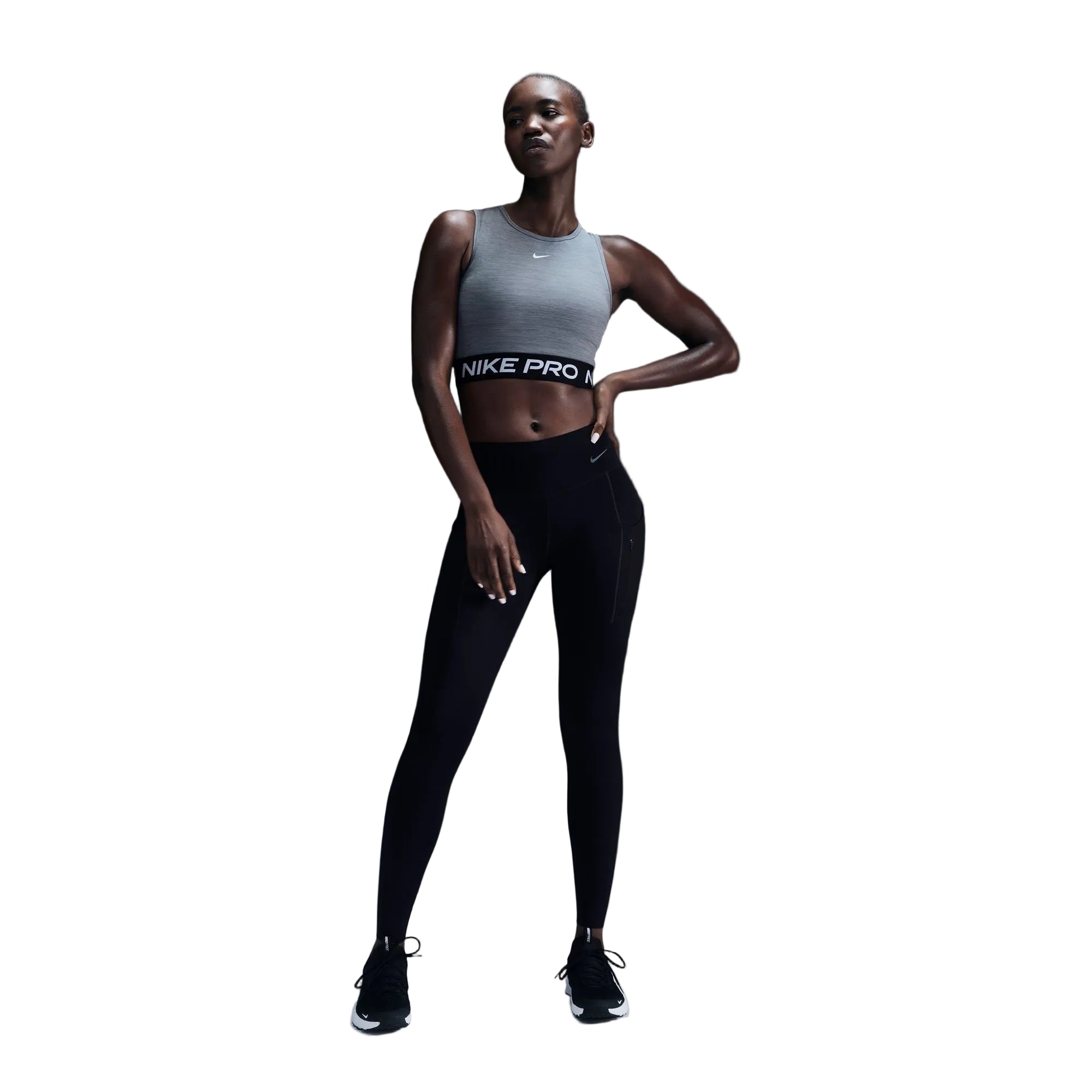 Pro Dri-Fit Cropped Gray Tank Top