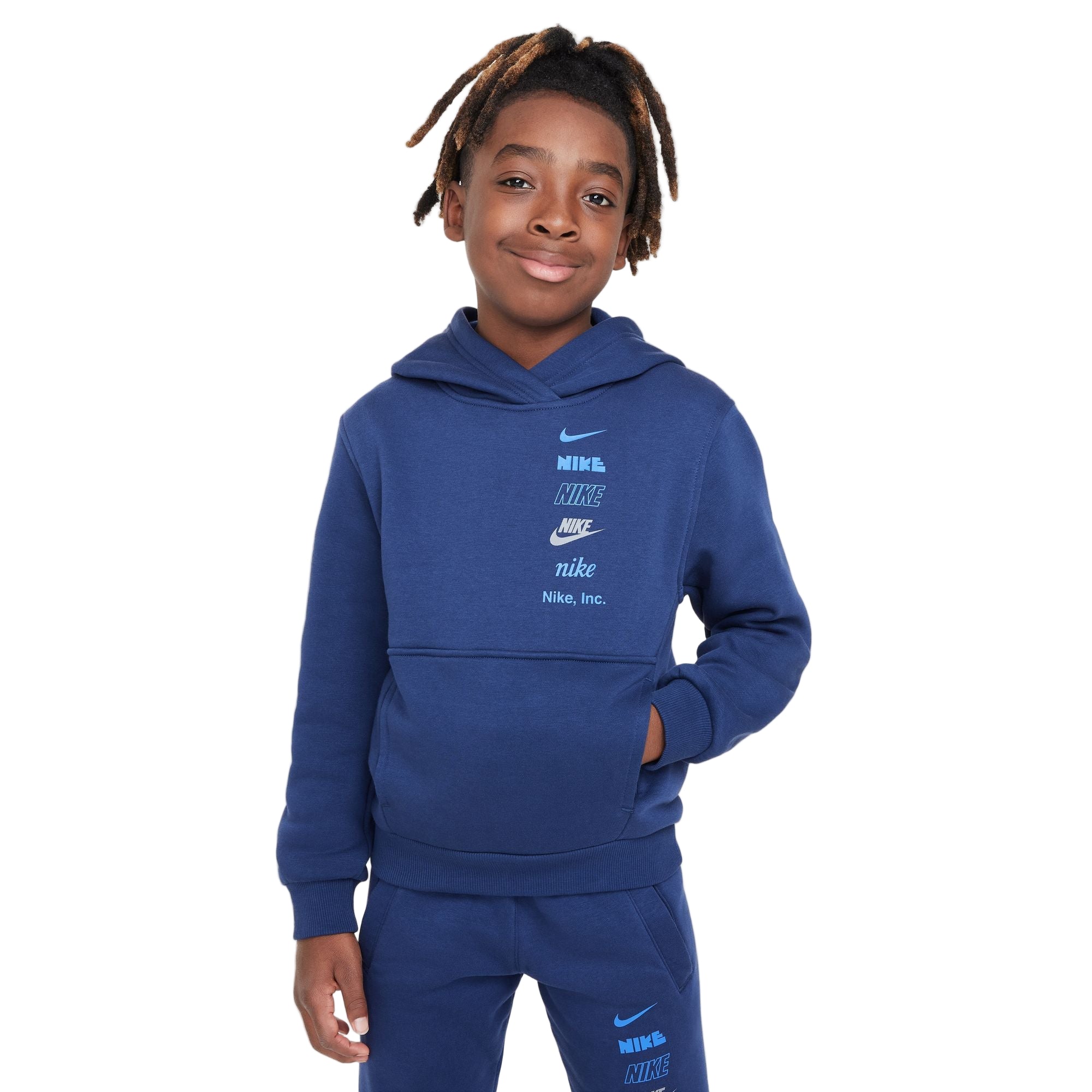 Sportswear Club Fleece Blue Pullover Hoodie
