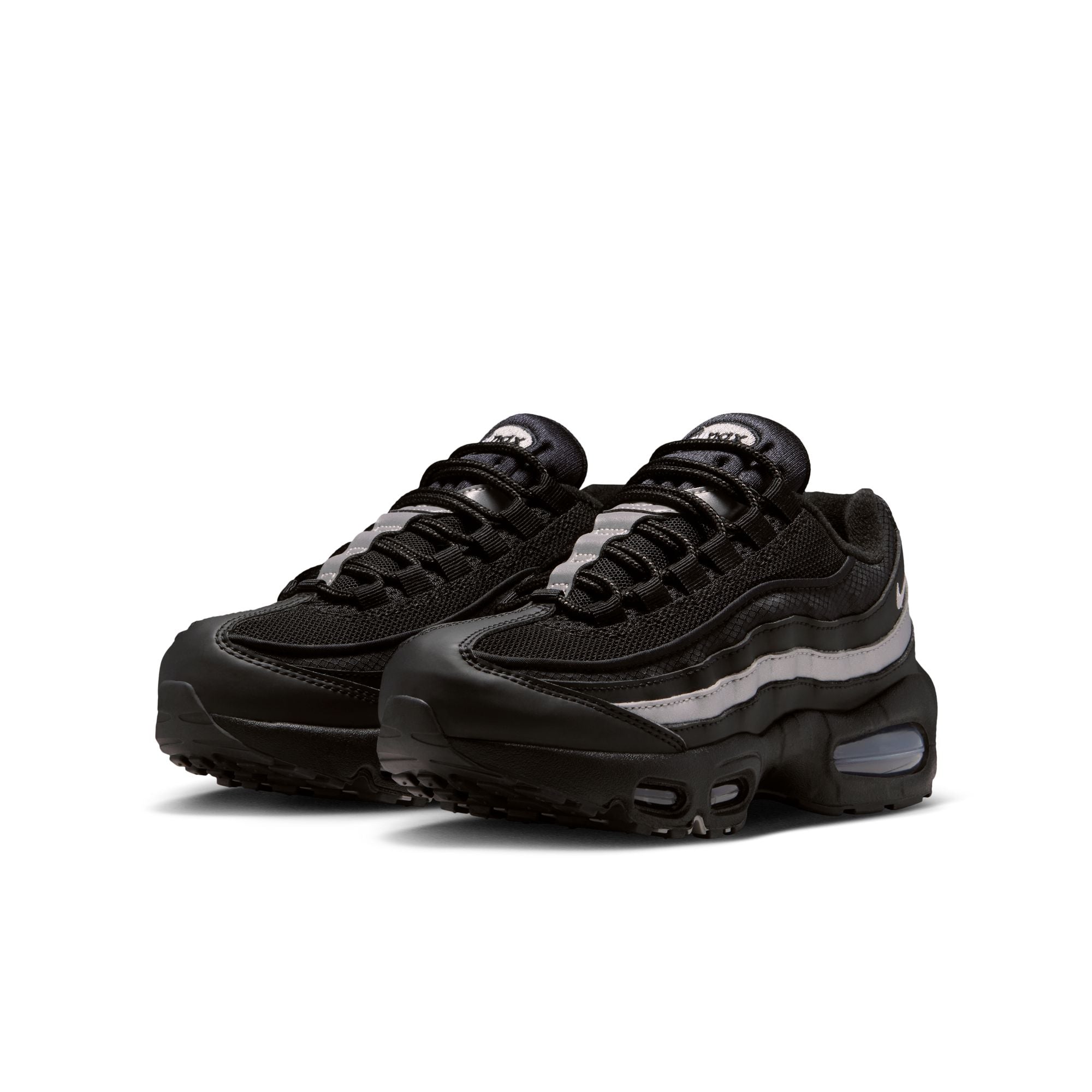 Air Max 95 Black White Metallic Silver GS