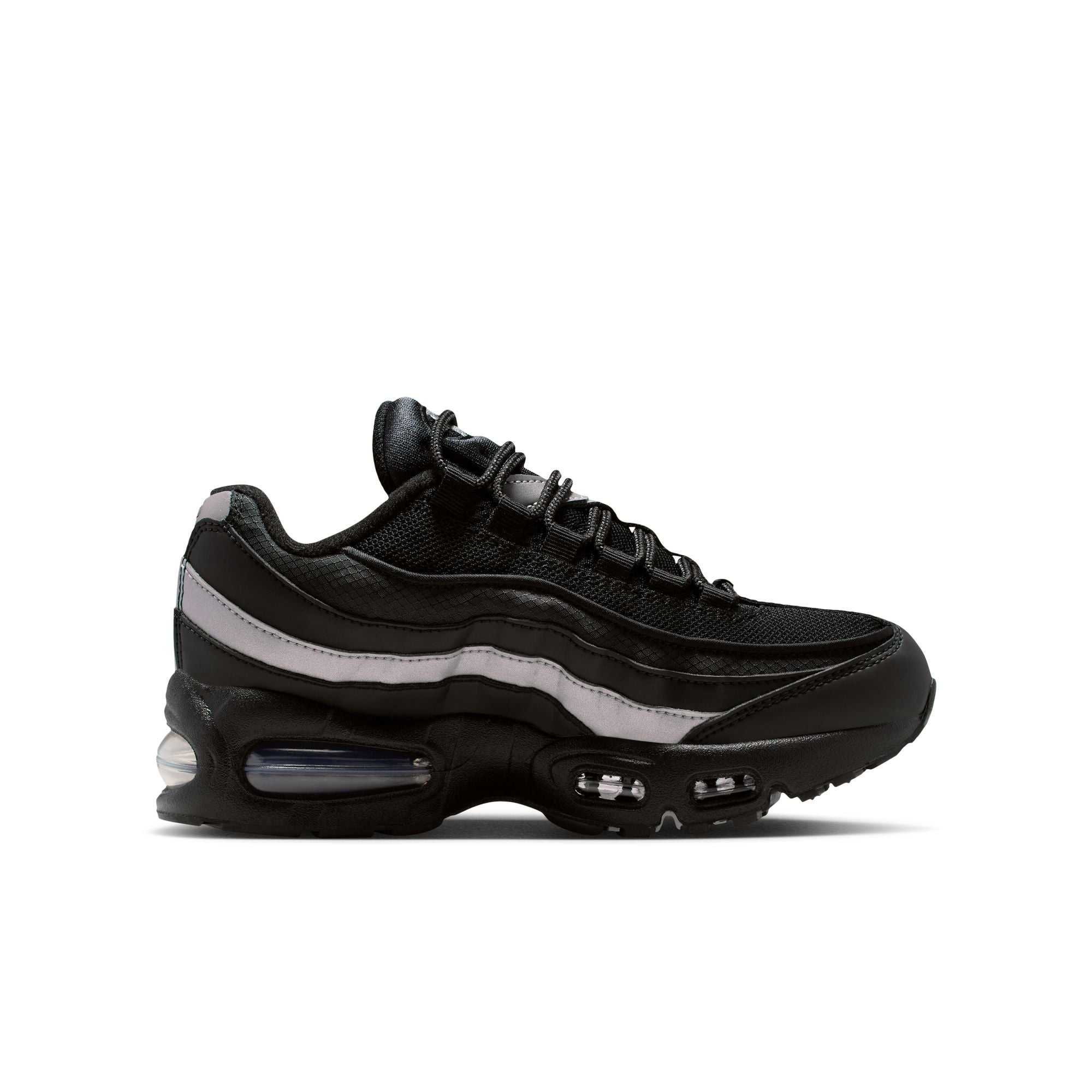 Air Max 95 Black White Metallic Silver GS