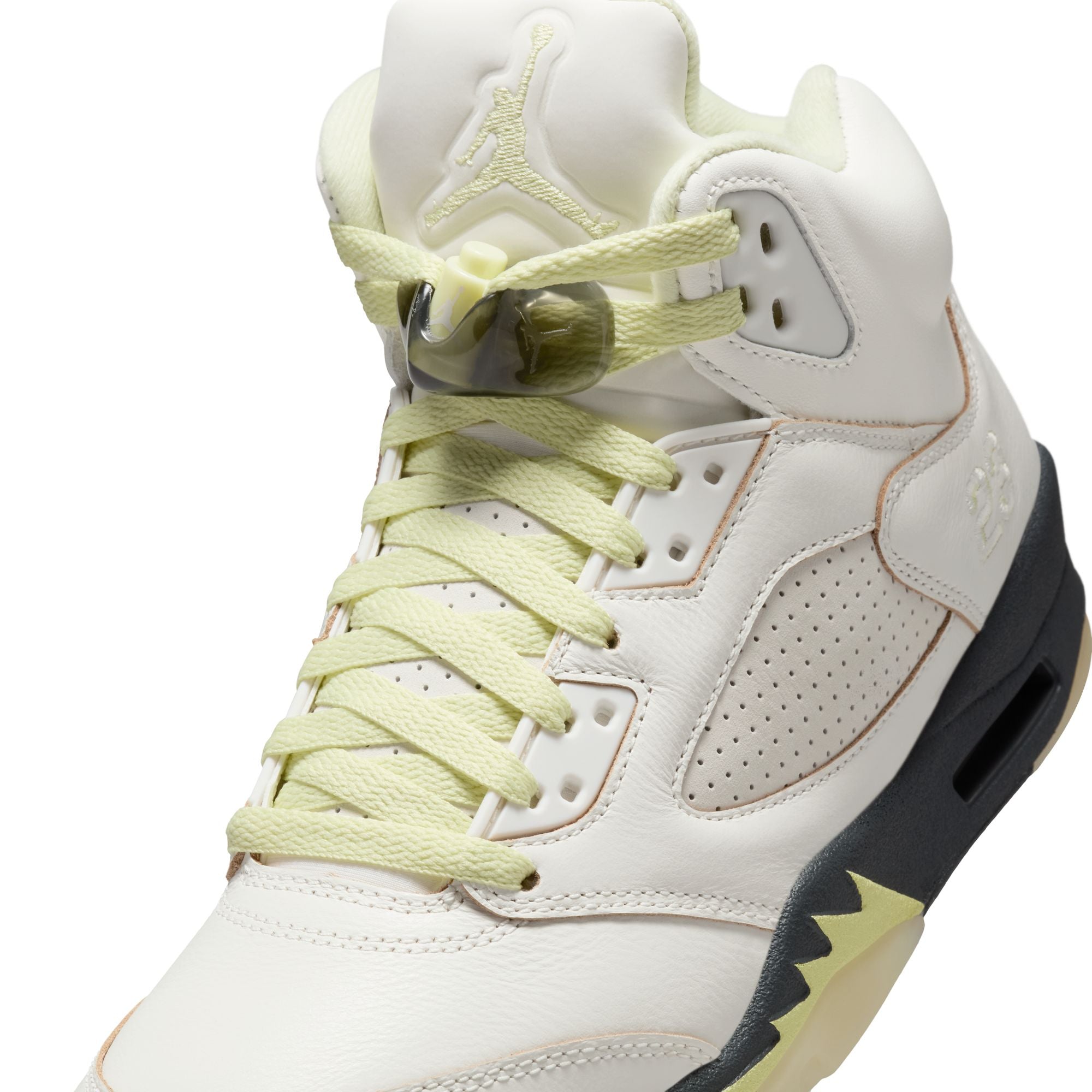 Air Jordan 5 Luminous Green and Sail