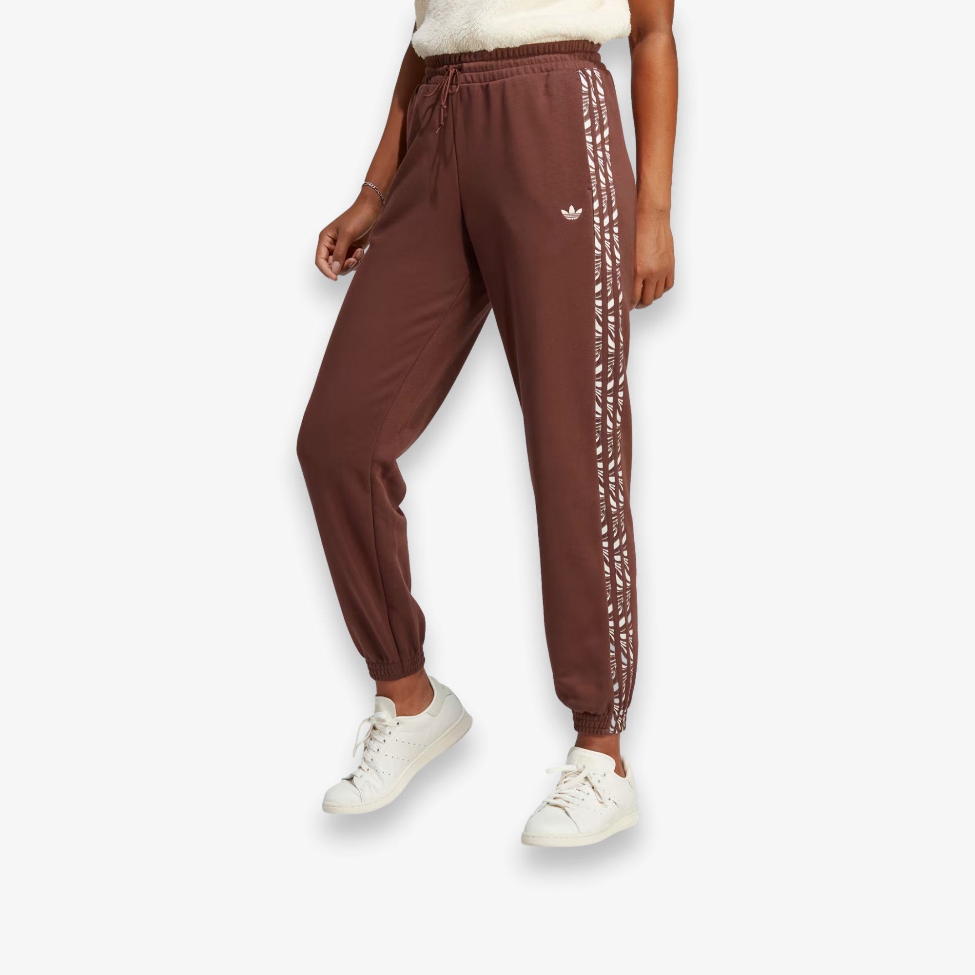 Abstract Animal Print Joggers - Brown