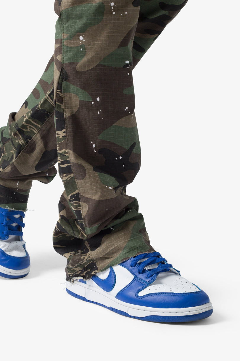 MNML-Bootcut Cargo Pants-Green
