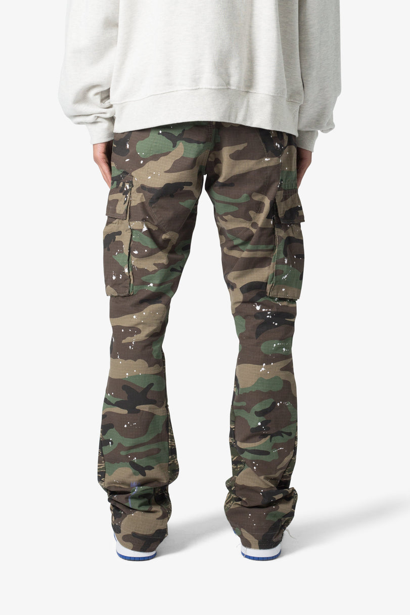 MNML-Bootcut Cargo Pants-Green