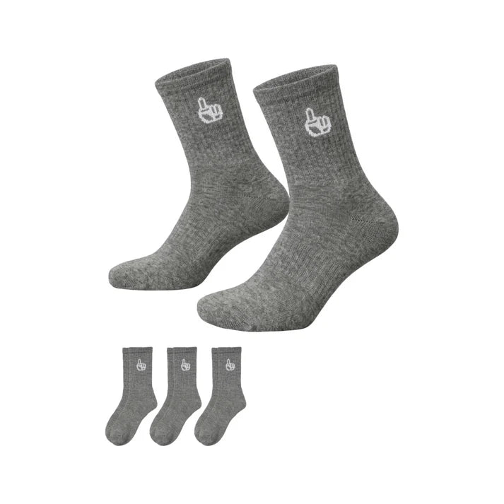 Finger Logo Pack of 3 Quarter Sock