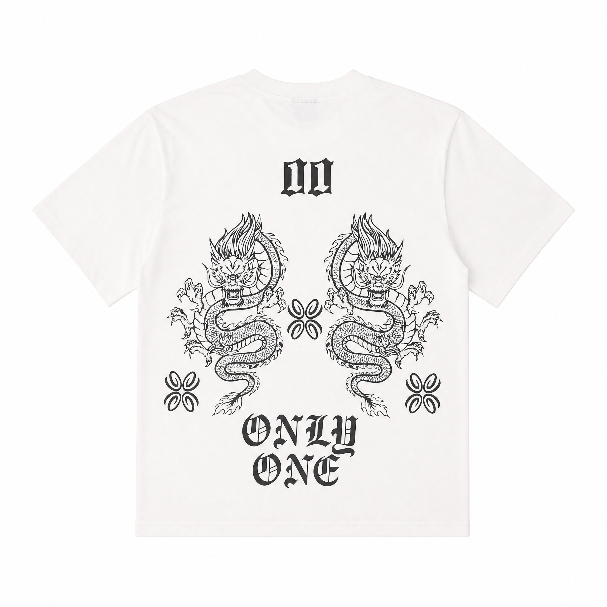 Only One Dragon Graphic White T-Shirt